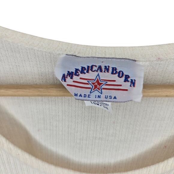 AMERICAN BORN Cream Ribbed Floral Rose Sweater 18W/38 0256 - Picture 6 of 8